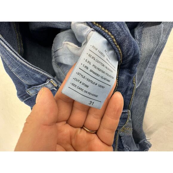 Women’s KanCan Distressed Denim Jean Shorts 4” Inseam Size 31 Blue 21-20 - Picture 4 of 7